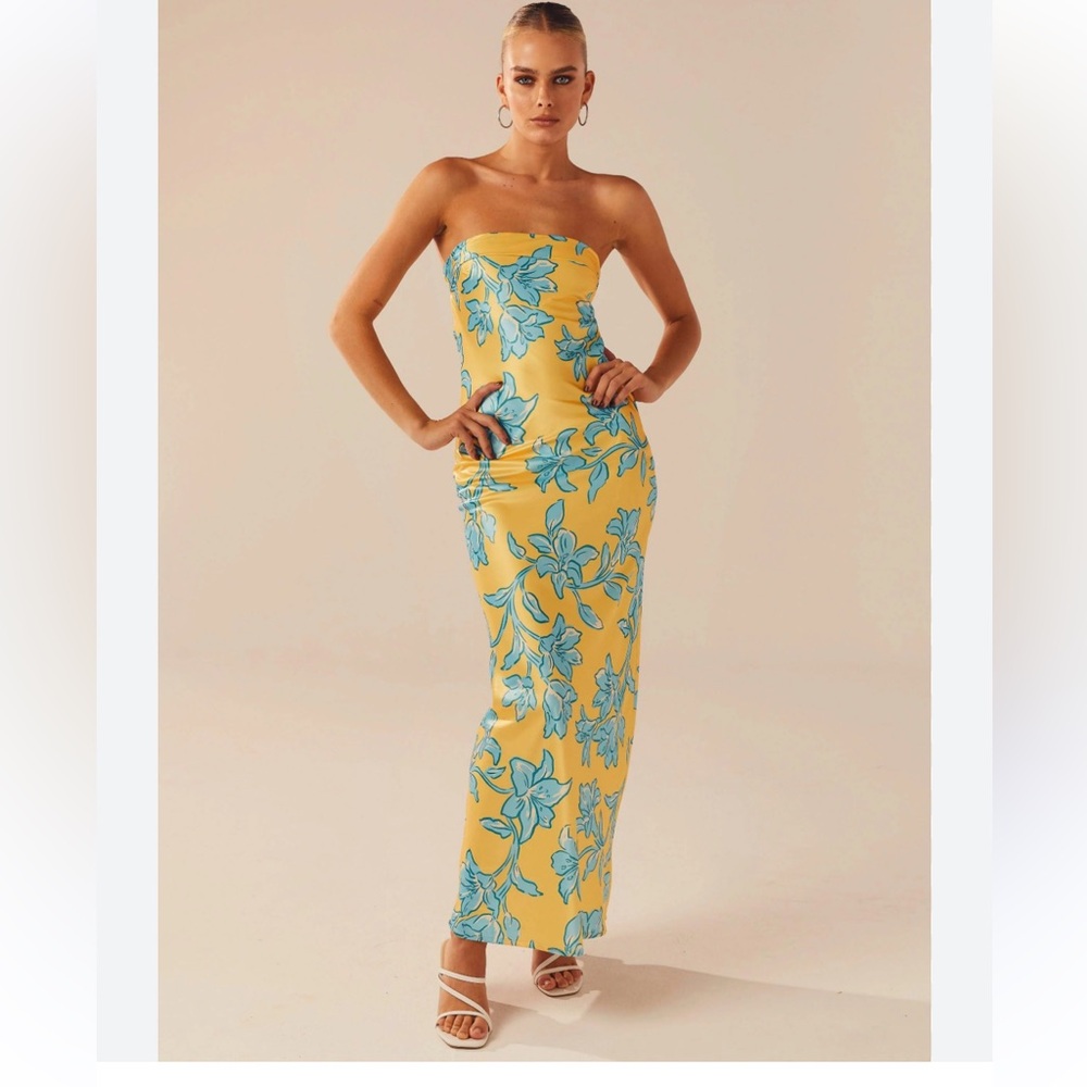 Pepper Mayo Summer Lover Yellow Floral Maxi Dress